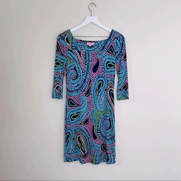 Lilly Pulitzer Silk Newport Dress in Multi Amazley quiet luxery - Picture 2 of 8